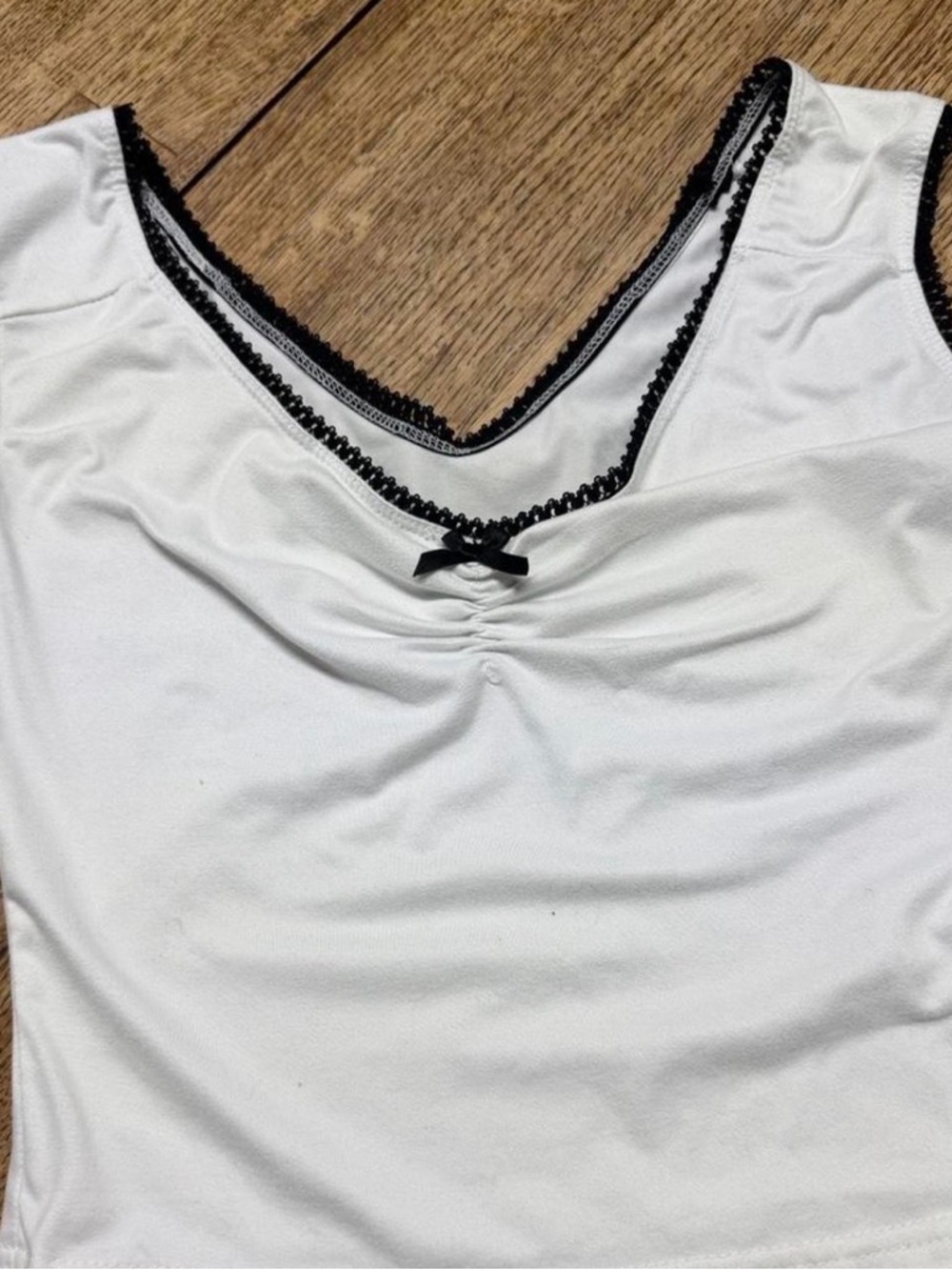 Otherwild White Tank Top with Black Trim
